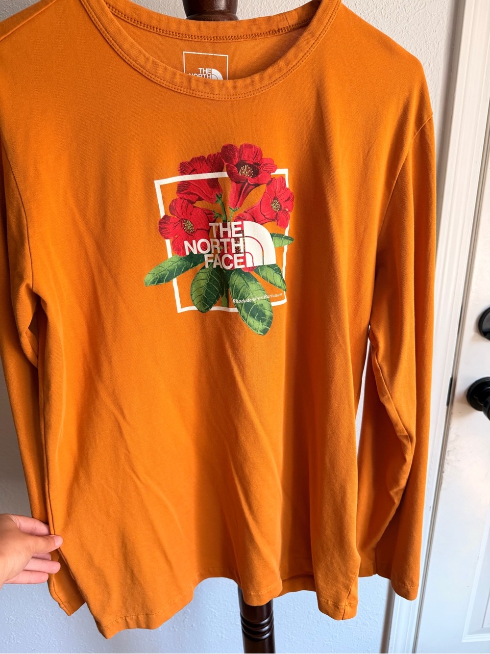 The North Face Orange Graphic Logo Crew Tee